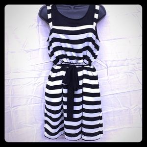 High waisted Monteau Dress, with pockets.